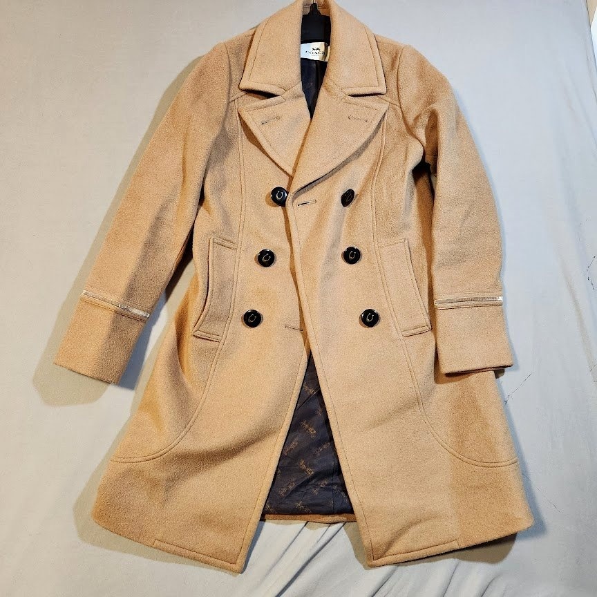 NEW Coach XS Tailored Wool Trench Coat Authentic F76250