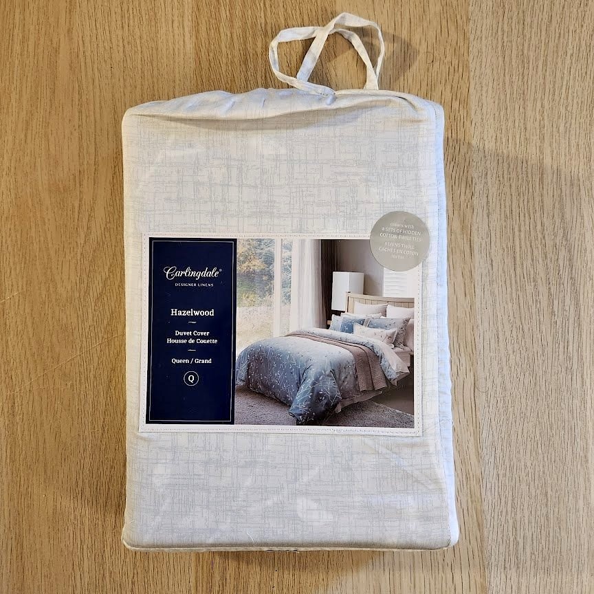 NEW Carlingdale Hazelwood Queen Duvet Cover + Pillow Sham