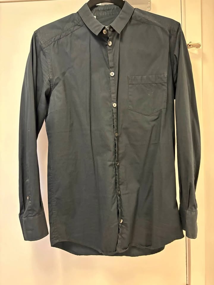 Authentic Dolce & Gabbana Slim Fit Black Dress Shirt - Made in I