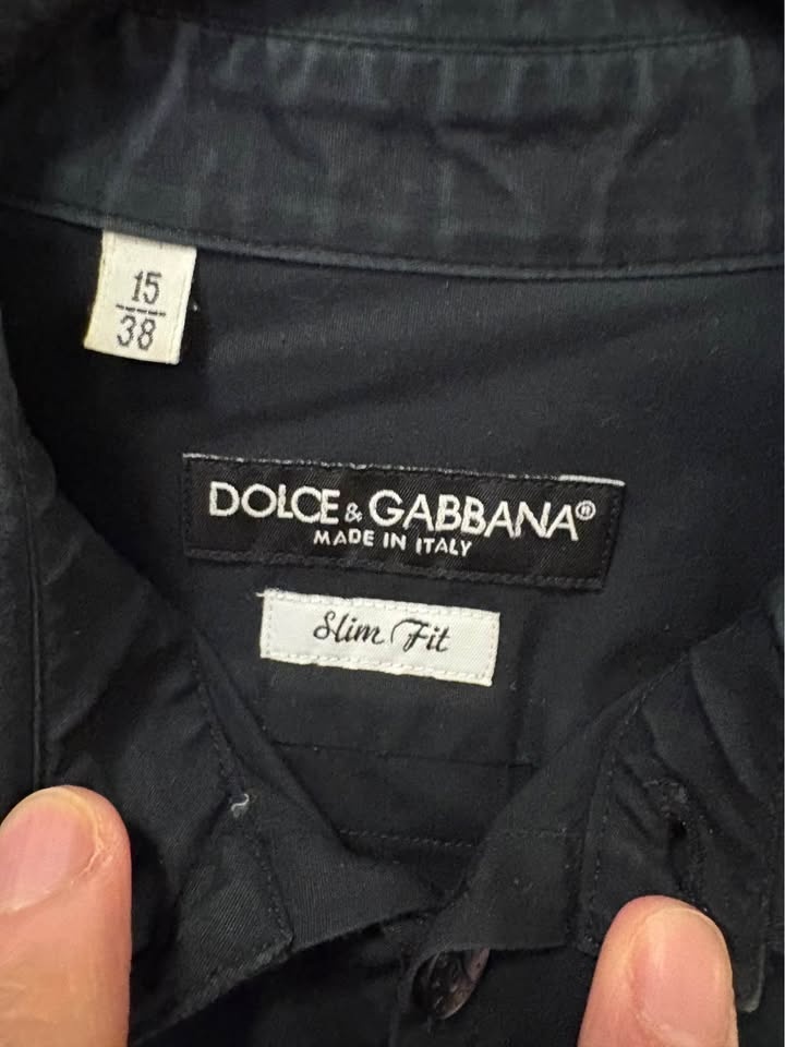 Authentic Dolce & Gabbana Slim Fit Black Dress Shirt - Made in I - photo 3