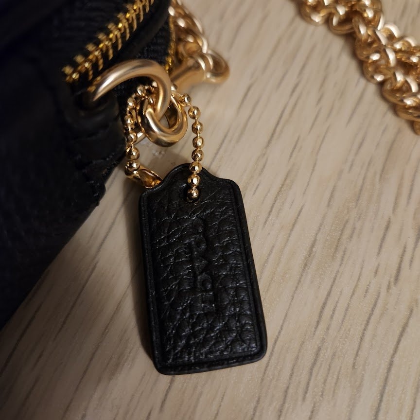 New Coach F72490 Pebble Leather Crossbody Pouch - Black - photo 4