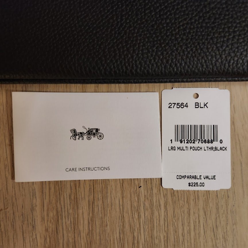 New Coach Authentic Large Multi Pouch Leather in Black - photo 2