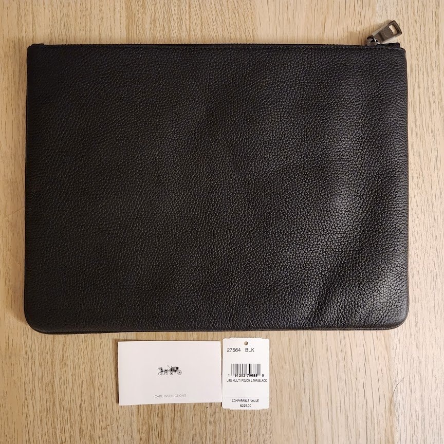 New Coach Authentic Large Multi Pouch Leather in Black - photo 3