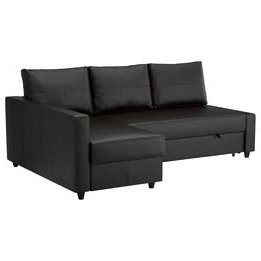 Ikea FRIHETEN Corner Sofa Bed w/ Storage - Black leather - photo 3