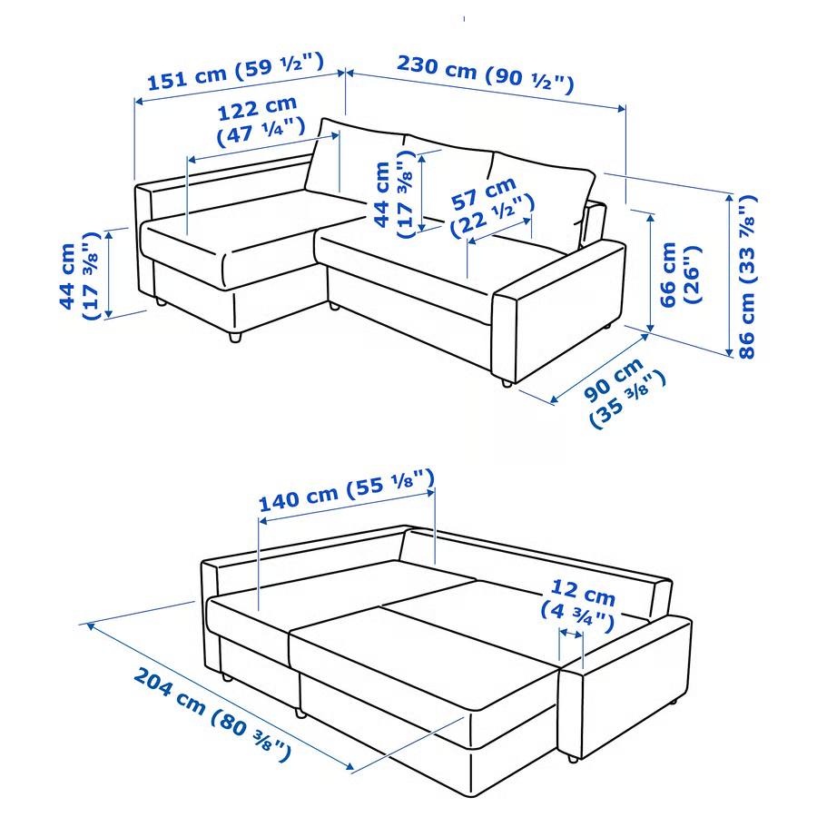 Ikea FRIHETEN Corner Sofa Bed w/ Storage - Black leather - photo 4
