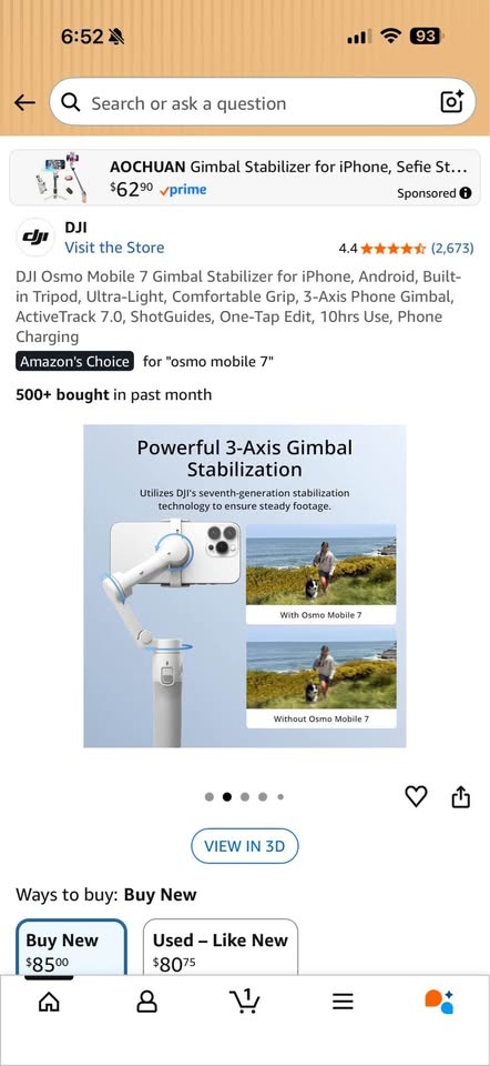DJI Osmo Mobile 7 Gimbal Stabilizer – Like New - photo 3