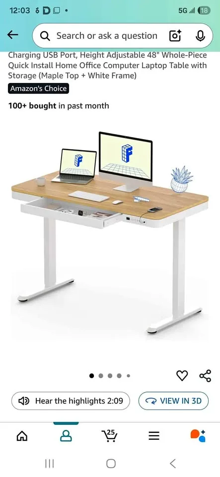 Brand new standing desk in box thumbnail