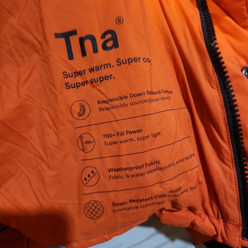 TNA Mr. SUPER PUFF Medium Down Jacket Orange - photo 4