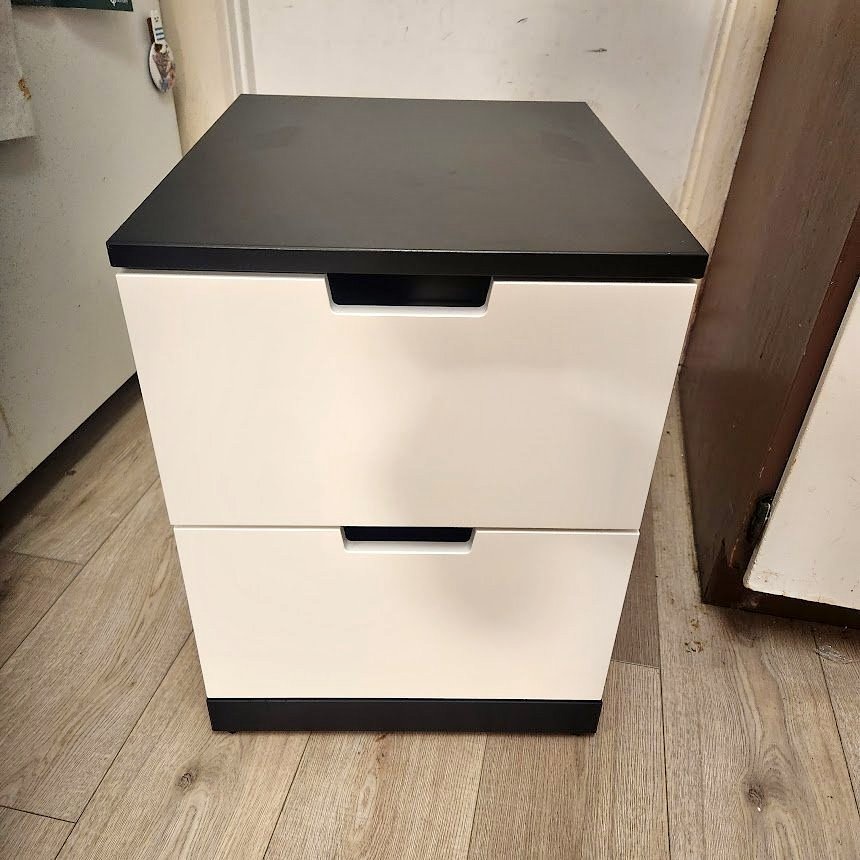 Set of 2 Ikea NORDLI 2-drawer chests, anthracite