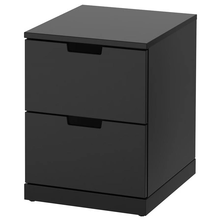 Set of 2 Ikea NORDLI 2-drawer chests, anthracite - photo 2