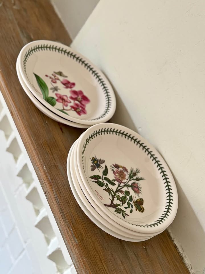 Set of 6 Portmeirion Botanic Garden Pasta Bowls - Made in Englan
