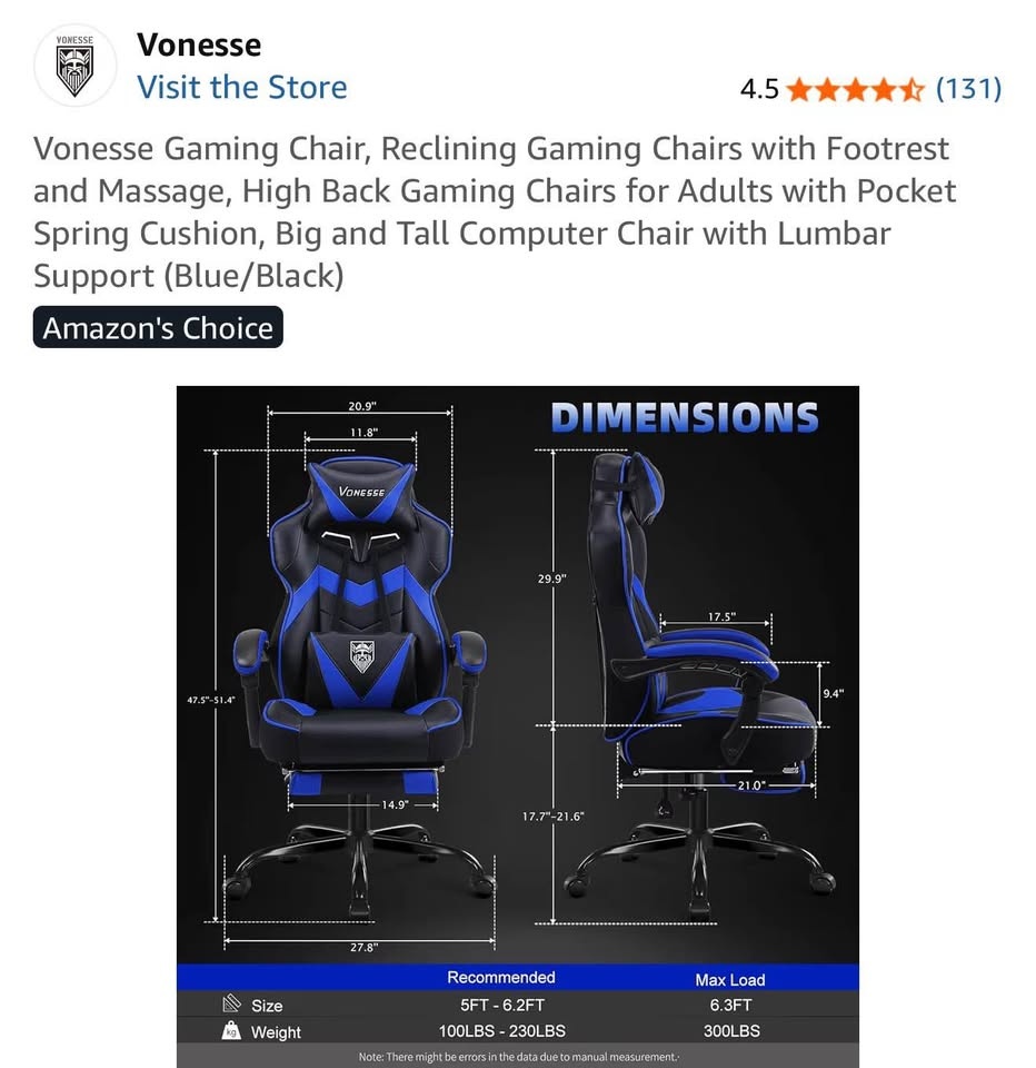 🔥 Luxury Gaming Chair – Brand New Condition 🔥 - photo 3