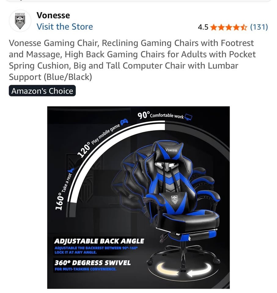 🔥 Luxury Gaming Chair – Brand New Condition 🔥 - photo 5