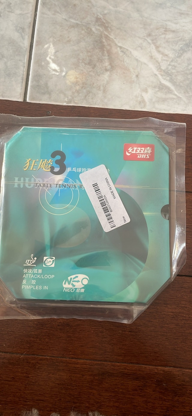 New Table Tennis Rubber Hurricane 3