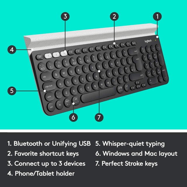 Logitech K780 Multi-Device Wireless Keyboard (New in Box) - photo 5