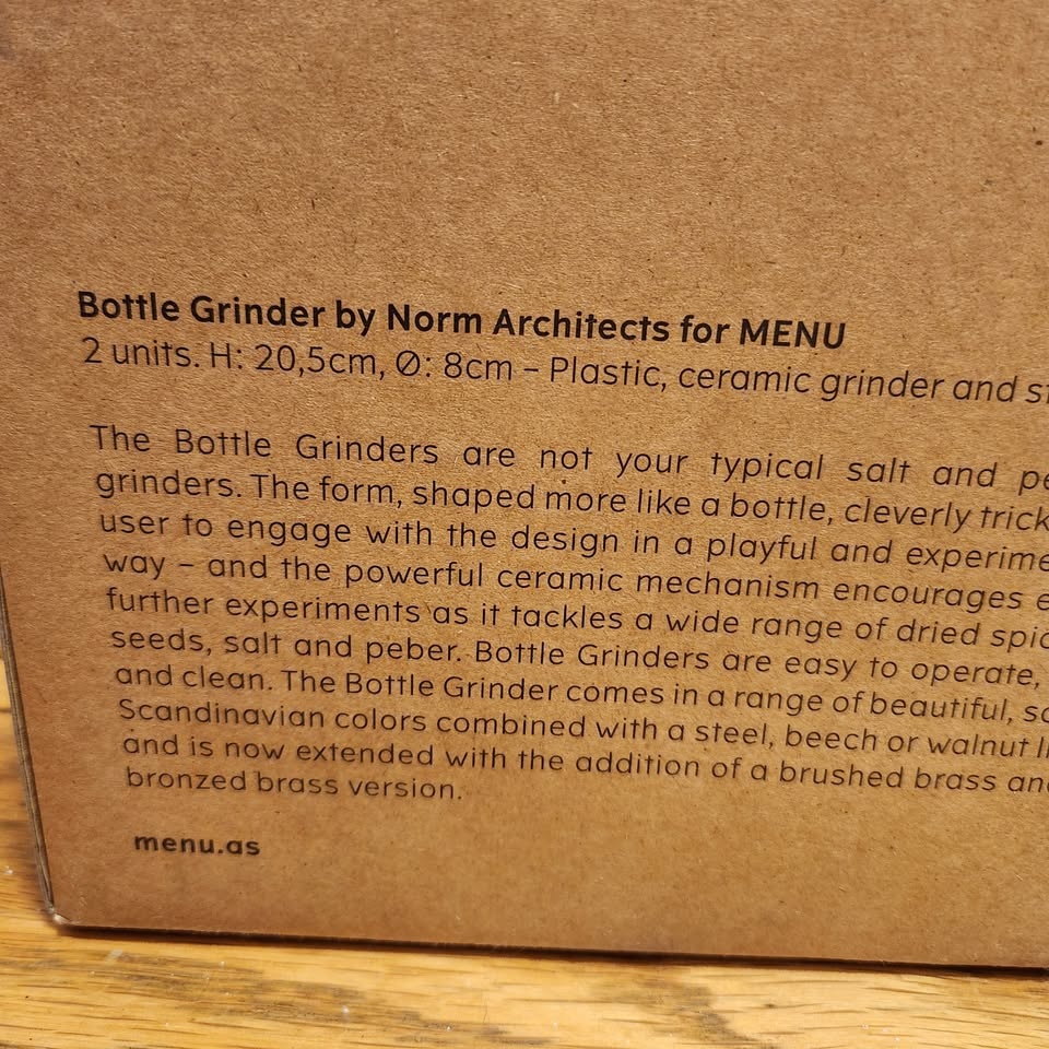 MENU Bottle Grinders by Norm Architects - BNIB - photo 4