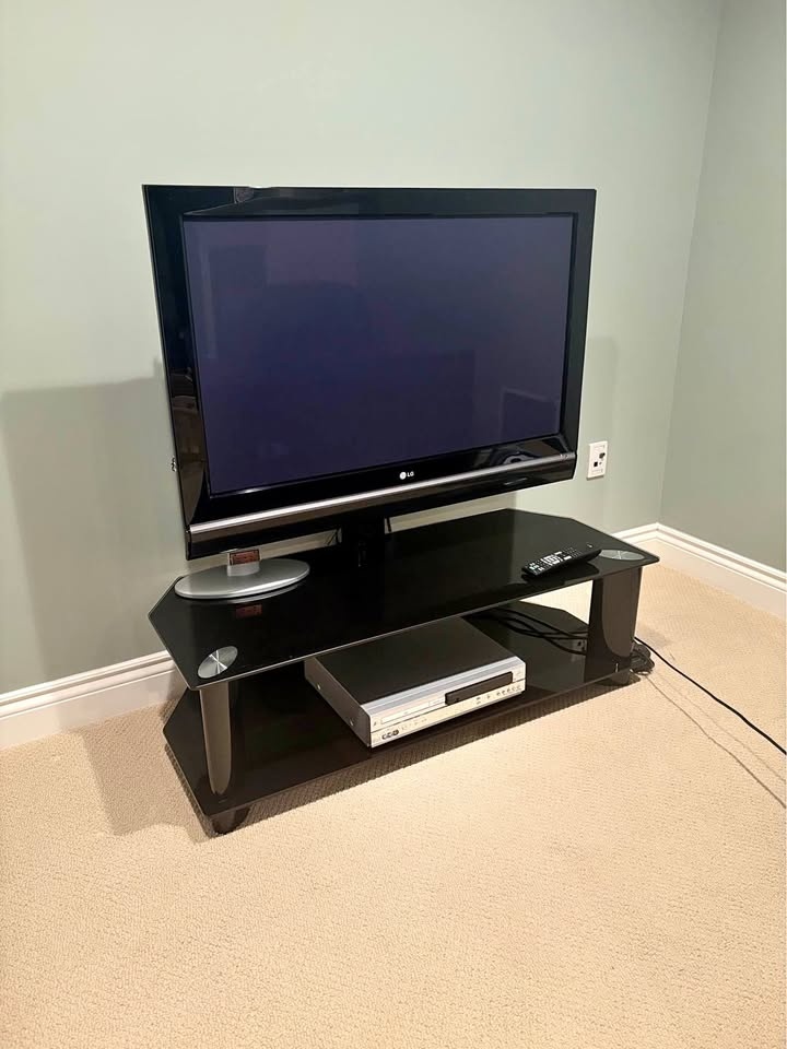 42” LG TV with Tempered Glass Stand