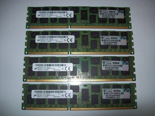 4 x Micron DDR3 8GB ECC RAM PC3-12800R