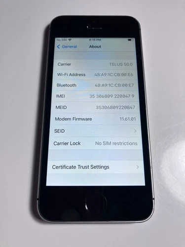 Apple iPhone SE 32GB Silver 1st Gen (Unlocked) - photo 3