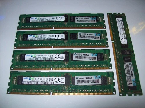 5 x HP 647651-081 DDR3 8GB ECC RAM