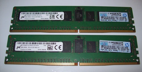 HPE Micron 16GB DDR4 ECC Reg RAM (2x8GB)