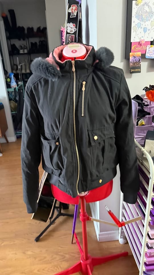 Short Plush Lined Jacket with Pockets - Large - photo 2