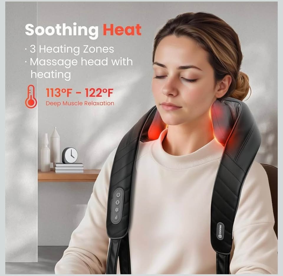 COMFIER Shiatsu Neck Massager with Heat - photo 5