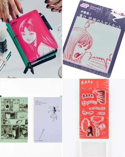 Hobonichi Junji Ito Tomie A6 Cover, Stamps Sticky Note, Board