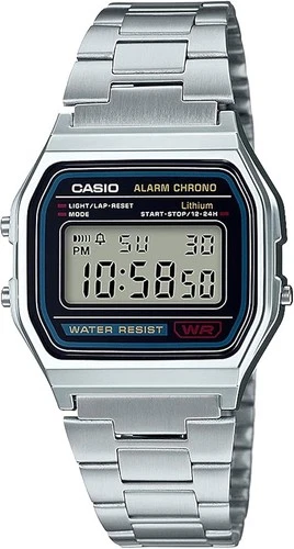Authentic Casio Men Wrist Watch A158WA-1JH Silver