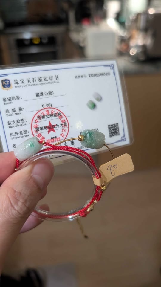 Grade A Burmese Icy Green Jadeite Lu Lu Tong Bangles - photo 5