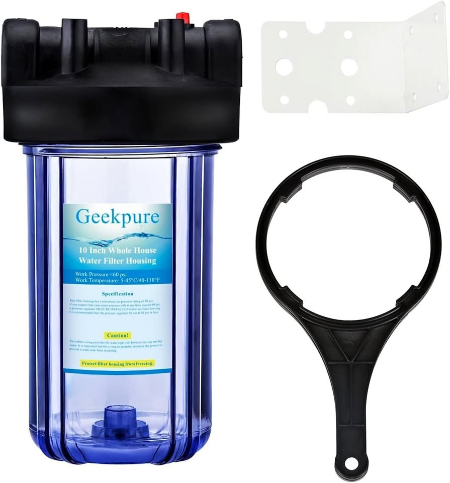 Geekpure Whole House Water Filter Housing Clear