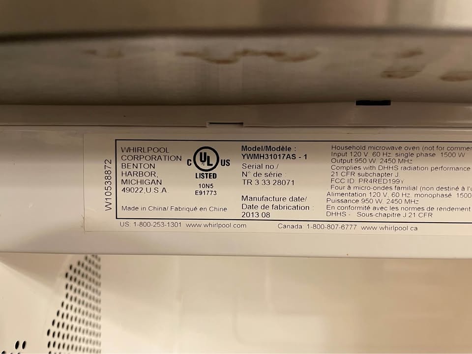 Whirlpool Above the Range Microwave - photo 3