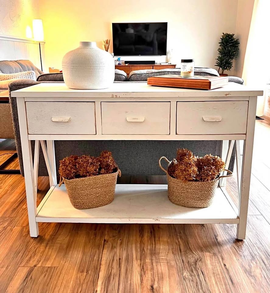Farmhouse style console table
