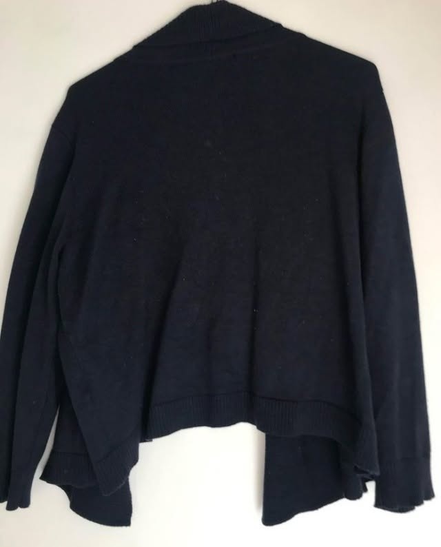 Navy Blue Large Knit Cardigan - photo 3