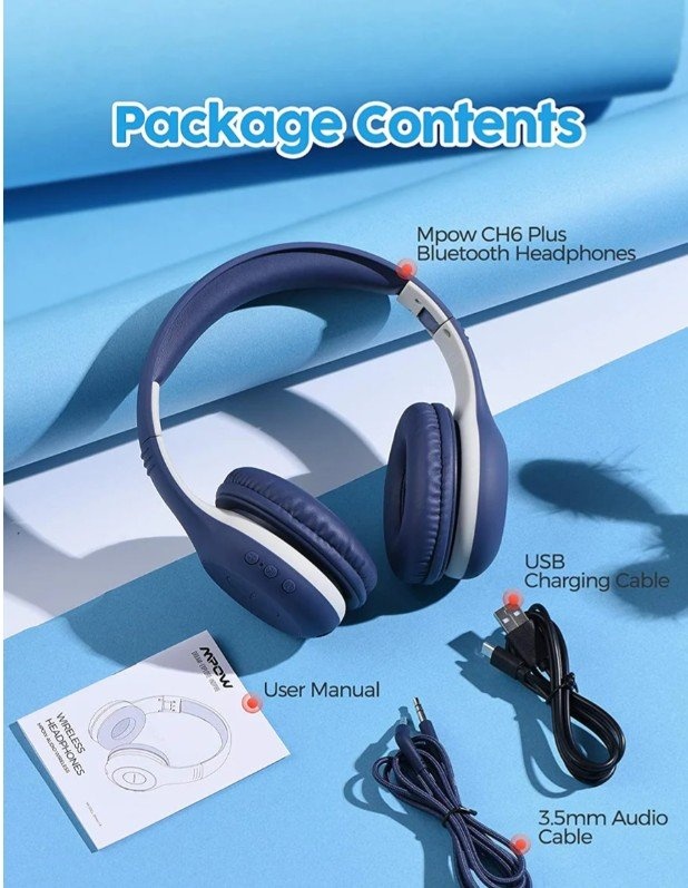 Mpow CH6 Plus Kids Bluetooth Headphones (Pink) - photo 2