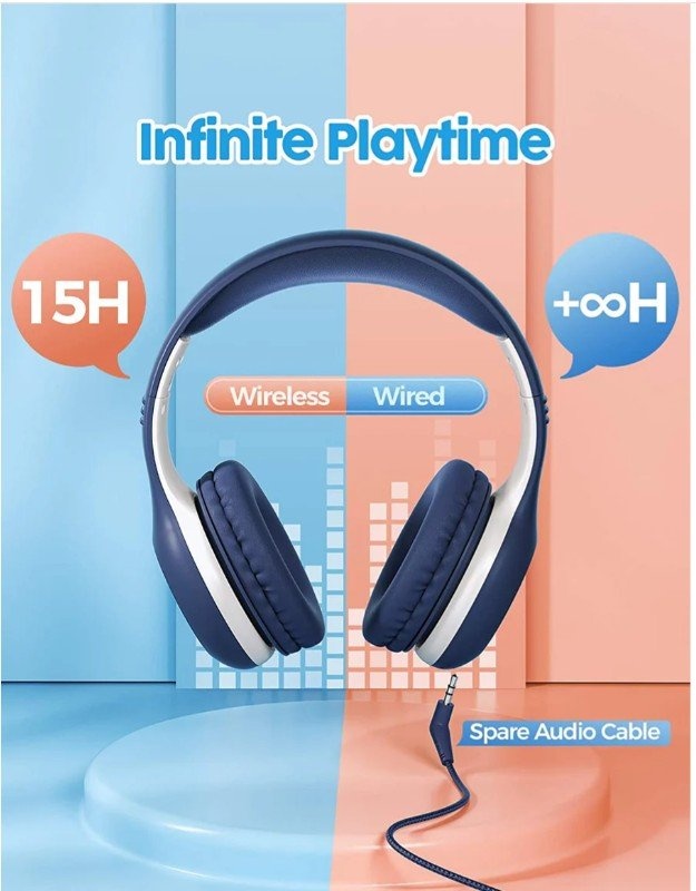Mpow CH6 Plus Kids Bluetooth Headphones (Pink) - photo 5