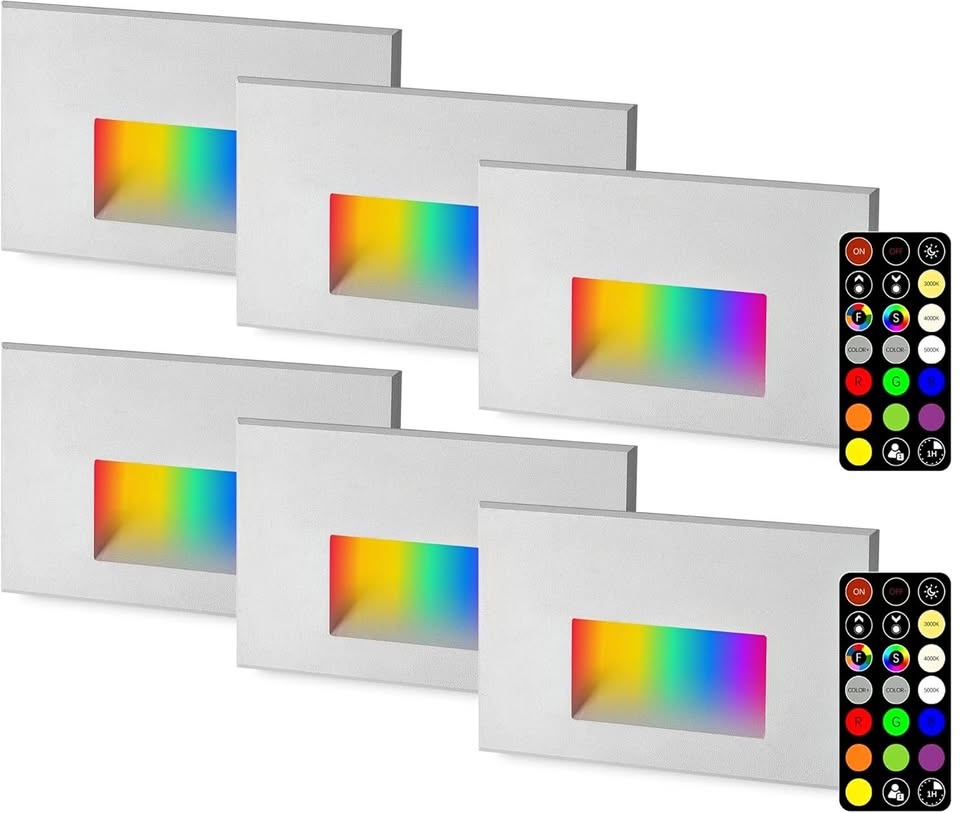 RGB Step Lights, 6-Pack