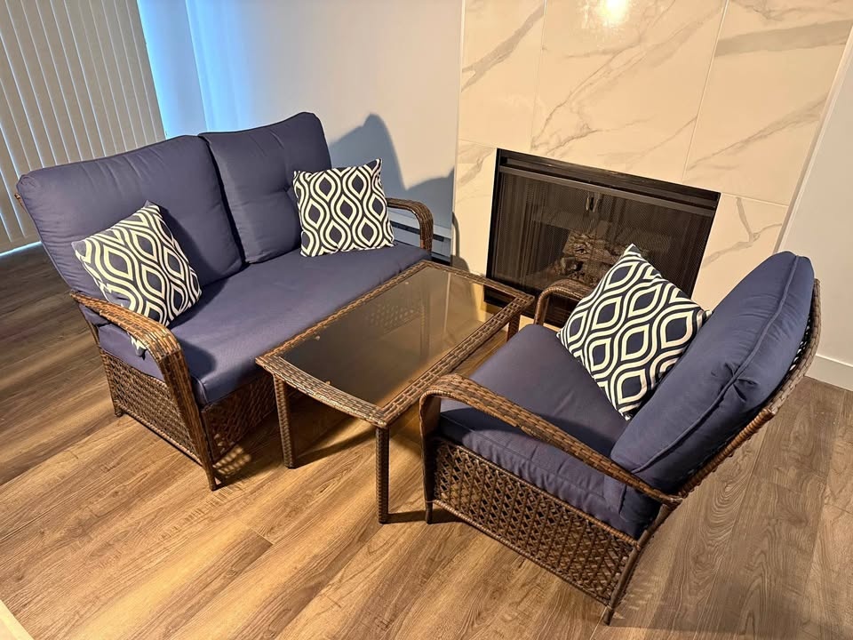 Hampton Bay 3-piece Wicker Patio Furniture