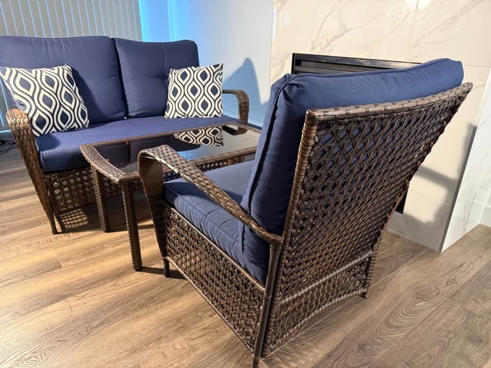 Hampton Bay 3-piece Wicker Patio Furniture - photo 2