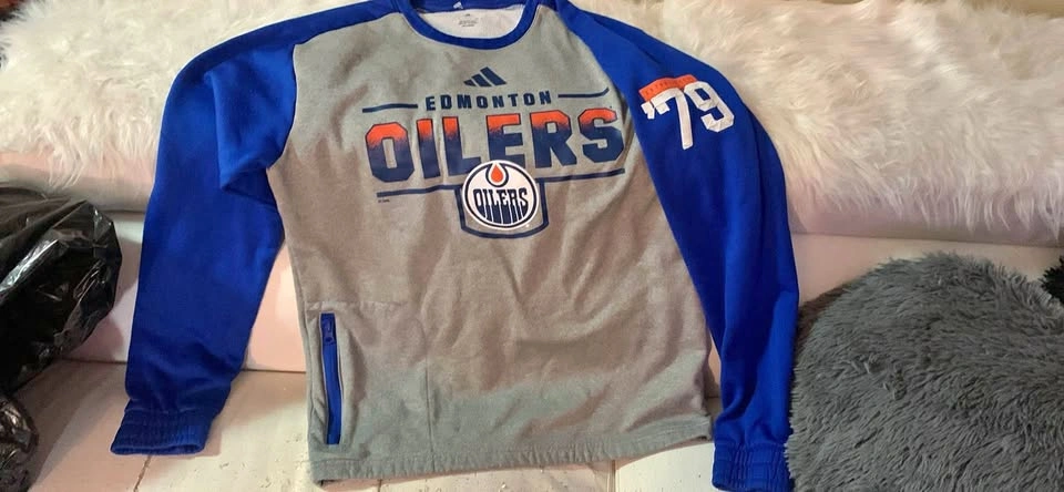 Adidas Edmonton Oilers Long Sleeve Shirt M