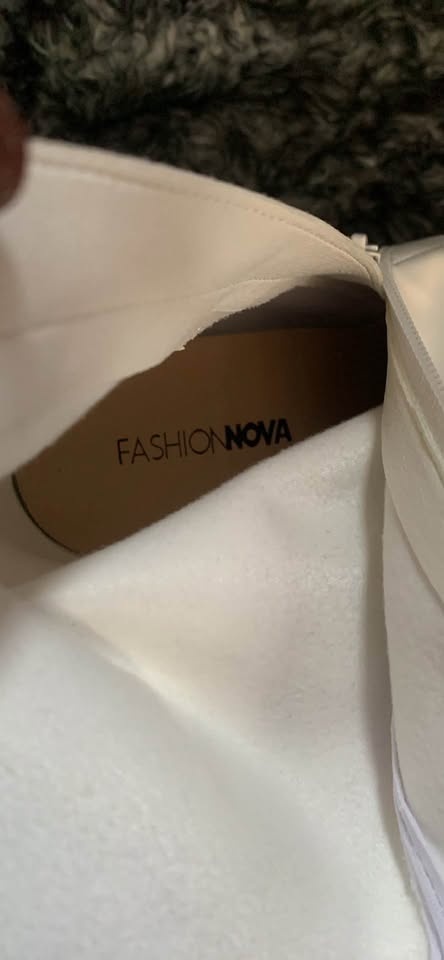 Fashion Nova White Platform Chunky Heel Boots Size 7.5 - photo 4
