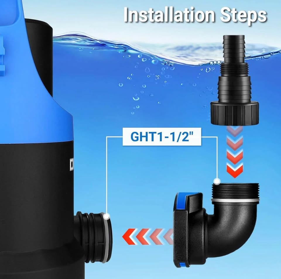 DEKOPRO 1HP Submersible Sump Pump - 4500 GPH - photo 3