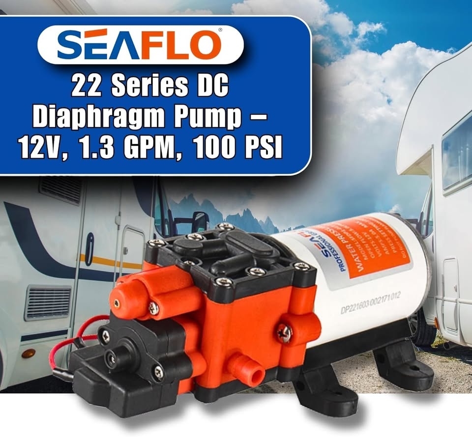 Seaflo 12V Diaphragm Water Pump 1.3GPM 100PSI - photo 2
