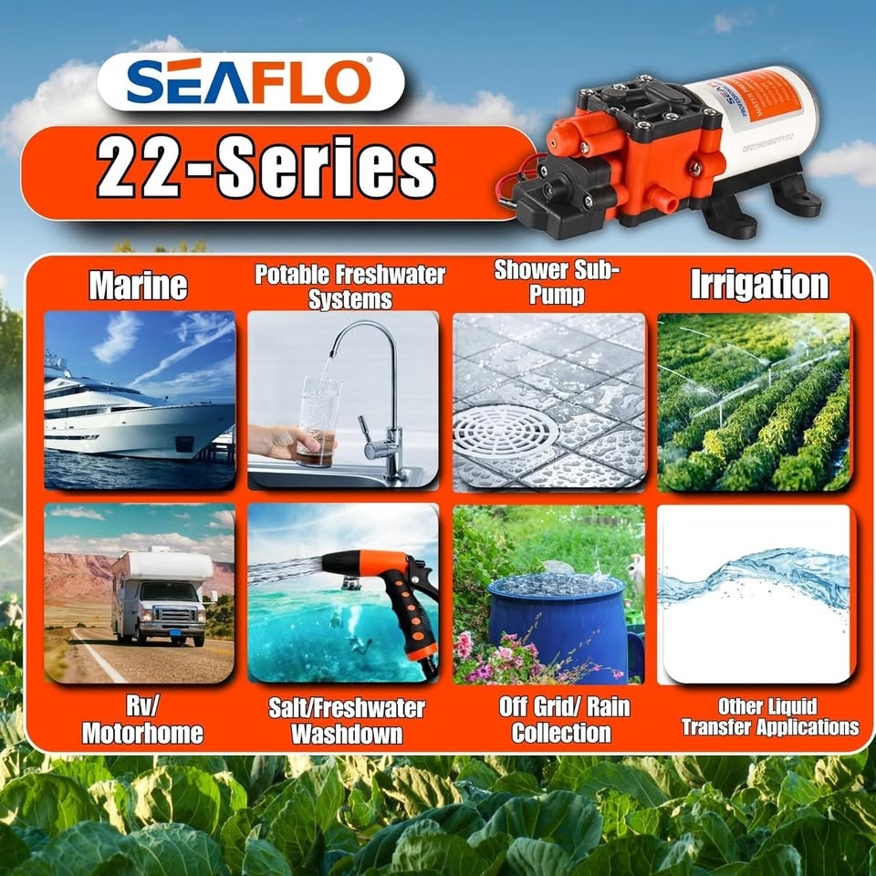Seaflo 12V Diaphragm Water Pump 1.3GPM 100PSI - photo 3