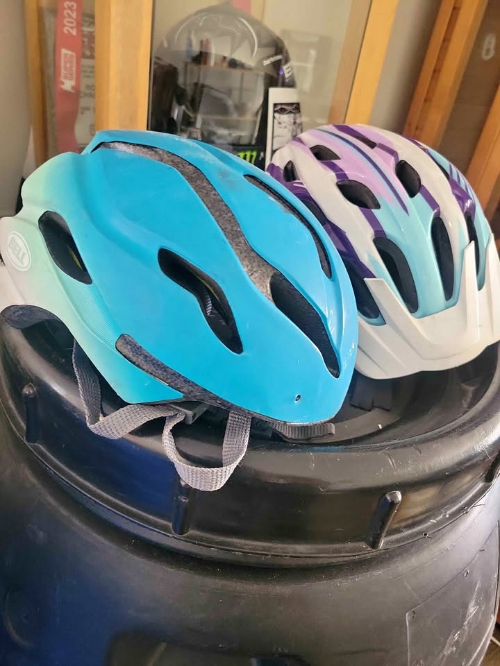 2 youth size kids helmets - $22 for both