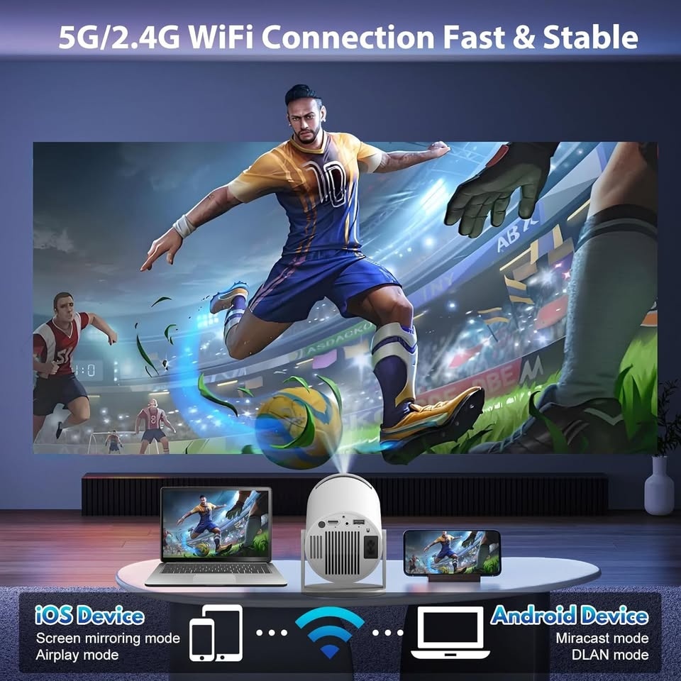 Agima Mini Projector 1080P 4K, Remote, Mouse - photo 3