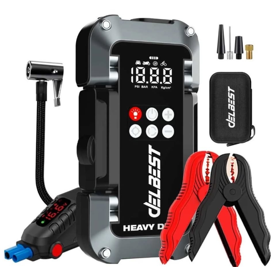 Celbest 4-in-1 Jump Starter & Tire Inflator - 3750A - photo 3