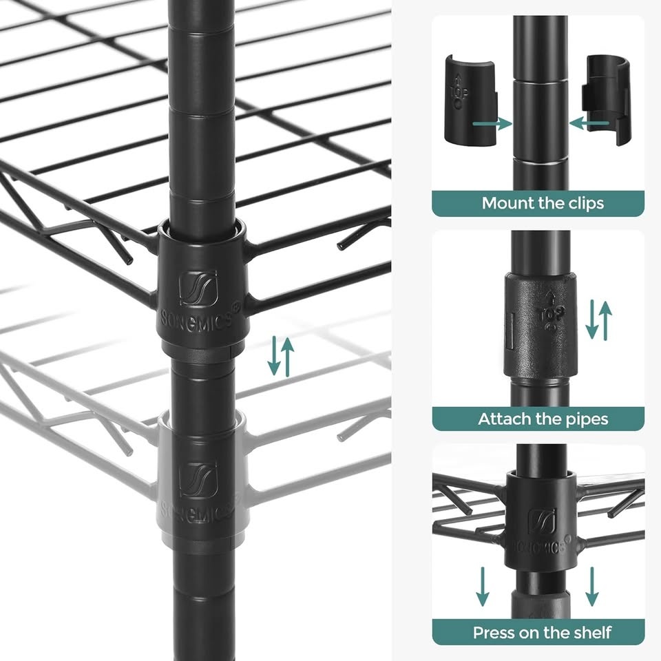5-Tier Metal Storage Shelves - photo 4