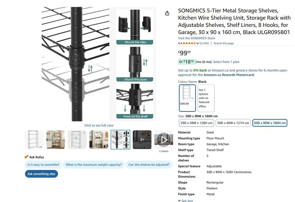 5-Tier Metal Storage Shelves - photo 5