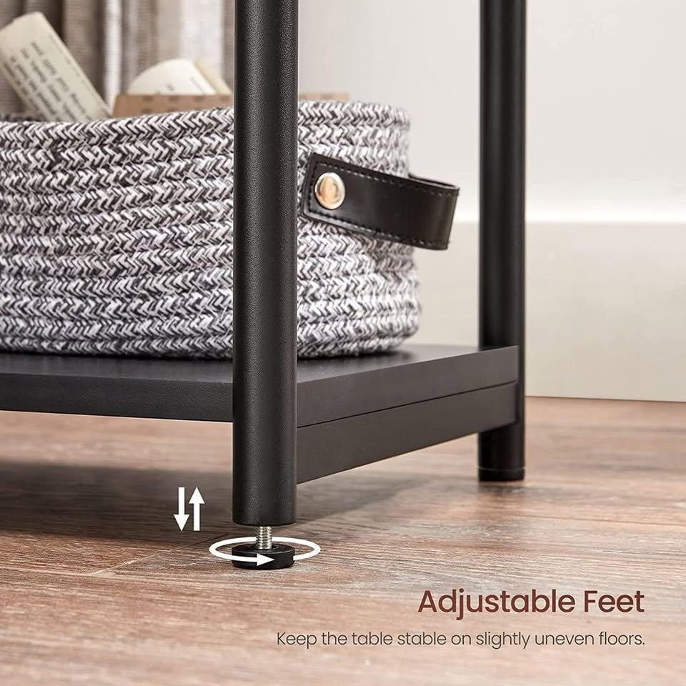 Side Table with Storage Shelf Set of 2 - photo 5